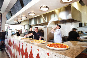Pies fly at Radio City Pizzeria in Summerlin.