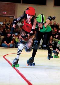 Roll on: You do not want to mess with the derby girls.