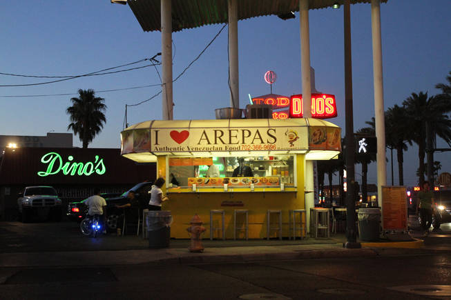 More a kiosk than a full restaurant, I Heart Arepas serves up the Venezuelan specialties made by former Valentino cook Felix Arellano.