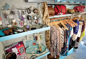 The Haute Chix fashion truck has racks of clothing, shelves of accessories and even includes a makeshift dressing room.