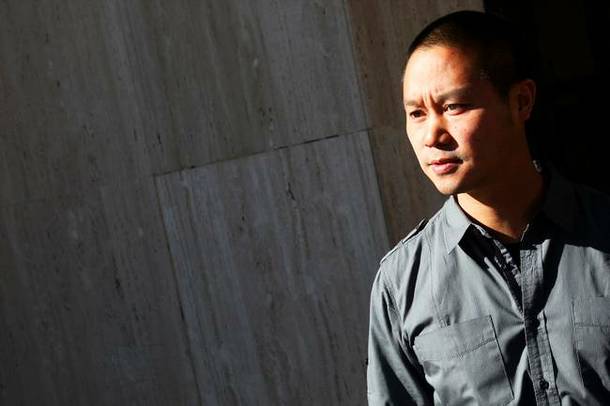 Zappos CEO Tony Hsieh is shown at a Las Vegas City Council meeting Dec. 1, 2010, when it was officially announced the existing City Hall building would be used as the headquarters for Zappos.