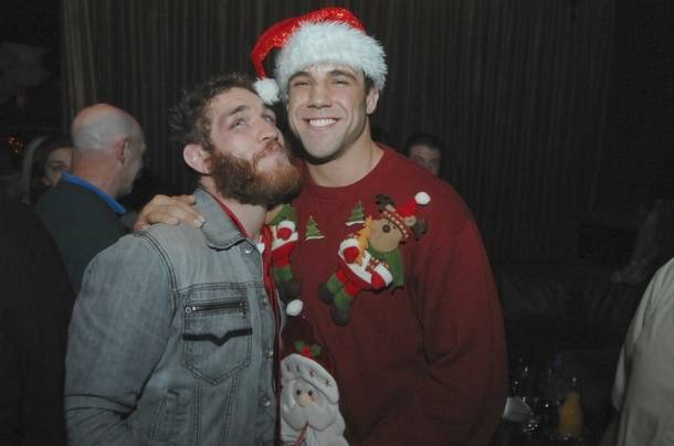 A gift from the archives: Kyle Kingsbury and Tom Lawlor in abundant facial hair and one seriously fabulous sweater.