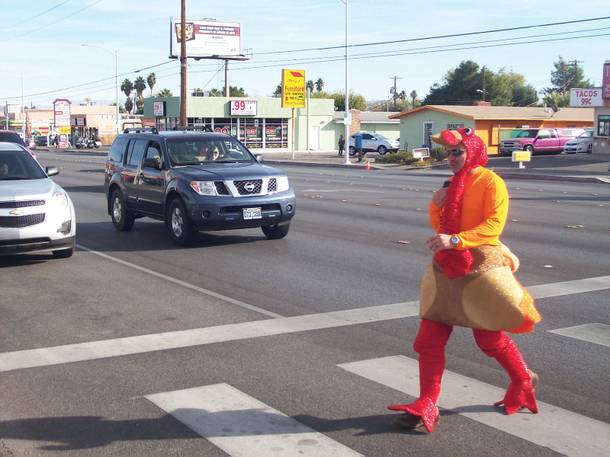 The Thanksgiving-inspired operation reminded drivers to stop for pedestrians.