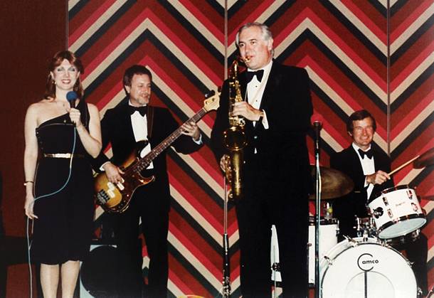 Saxe's father, Richard, in his sax-playing days.