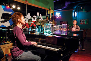 The Town Square bar offers dueling piano action&#8212;and some raunchy comedy.