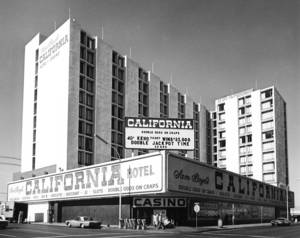 The California Hotel and Casino in 1977, shortly after it opened.