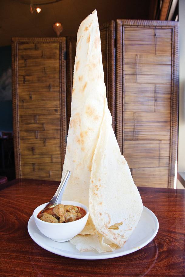 A marvel of culinary architecture, don't miss the roti tissue ($3.50).