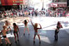 Dancing dealers in the making: A small but enthusiastic crowd showed up for the D’s auditions on Fremont Street.