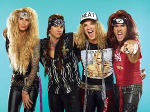 Steel Panther back up their parody antics with serious musical skills.