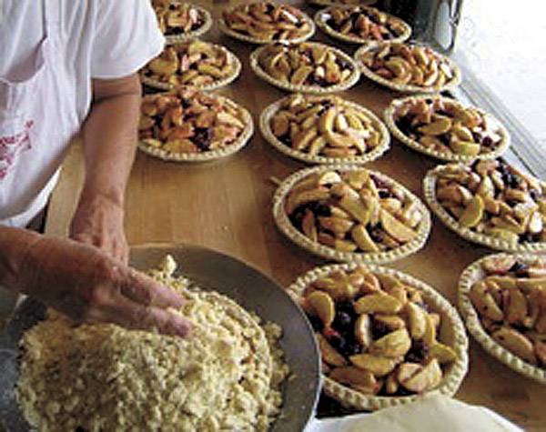 The way mama makes them: Fresh apple pies from Mom's Pies in Julian, California.