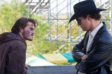 The calm before the fried chicken: Emile Hirsch, left, and Matthew McConaughey in Killer Joe.