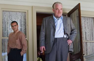 Joaquin Phoenix and Philip Seymour Hoffman in Paul Thomas Anderson’s “The Master.”