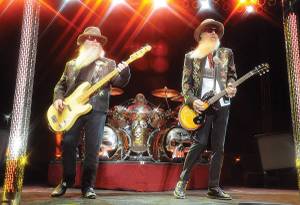 Dusty Hill, left, and the timeless trio ZZ Top will play two shows at the House of Blues.