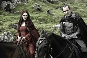 Carice van Houten and Stephen Dillane as two of the literally dozens of characters to keep track of on HBO's dense, sprawling <em>Games of Thrones</em>.