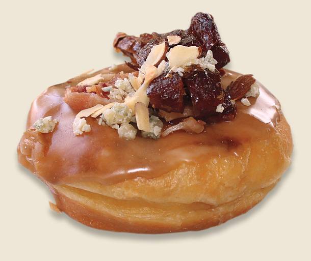 The Nutty Pig at Pink Box Doughnuts has much more than almonds and bacon on top.