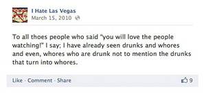 You gotta love the drunks that turn into whores around here.