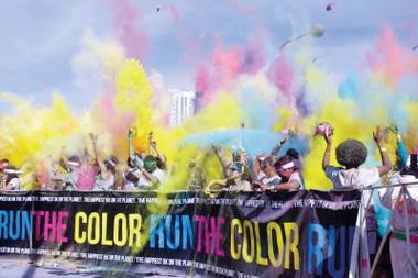 The Color Run, a 5k with a twist, made its second annual appearance in Downtown Las Vegas over the weekend.