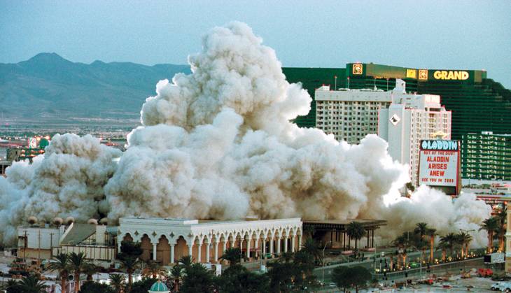 Dust to dust: The Aladdin’s 1998 implosion.