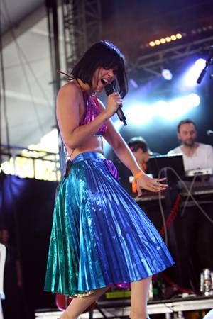 Bat for Lashes was plagued by sound issues early but eventually recovered and delivered a striking, stirring set at Coachella 2013. 