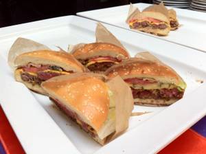 Samples of Batali's burgers-to-be were enjoyed at the Carnevale kick-off party at Palazzo on June 1.