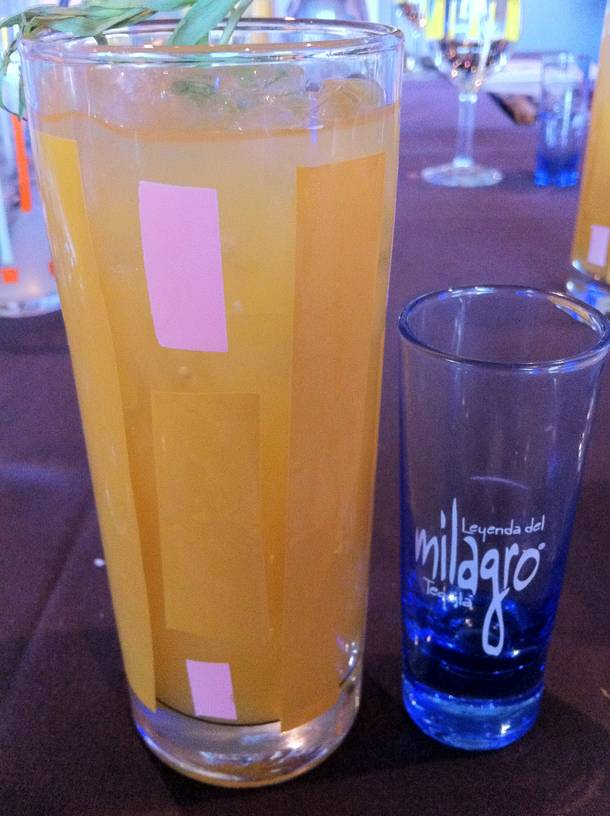 The tangerine-tarragon margarita with Milagro silver tequila was a favorite at Border Grill's tequila dinner on June 6.