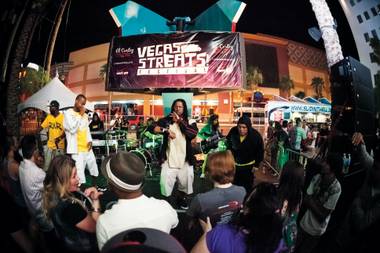 Great local hip-hop was on display at the Jackie Gaughan Plaza.