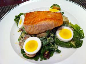 Salmon Nicoise at the Henry, part of the special three-course Dinner and a Movie menu.