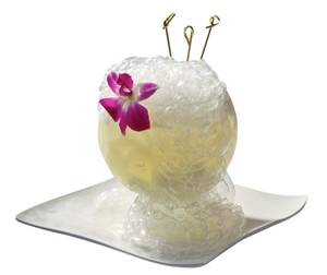 Science experiment or cocktail? Geisha House's Bubble Wrap is a little of both. 
