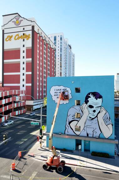Artists are painting works on more than a dozen Downtown walls.