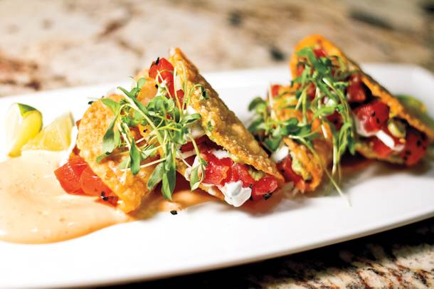One way to enjoy Hawaiian-style poke at Zenshin is in these tasty little tacos.