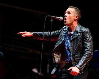The Killers close out Day 2 of Life Is Beautiful Festival on October 27, 2013, in Downtown Las Vegas.