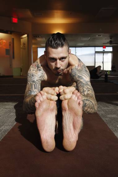 UFC fighter Dan Hardy was diagnosed with a heart condition, Wolff-Parkinson-White, earlier this year. These days, he’s doing CrossFit, gymnastics and lots of yoga, but he’s not cleared to fight. 