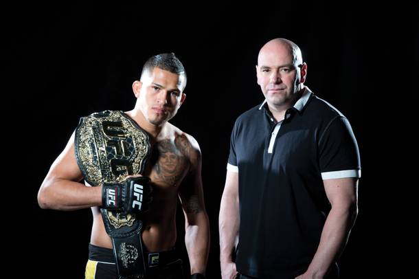 UFC president Dana White with Anthony Pettis, current UFC lightweight champion.