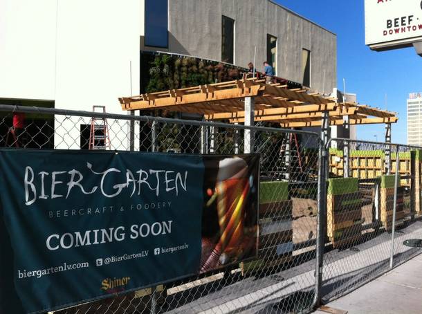 The Plaza's new German-themed beer garden and eatery should open by the end of the year.