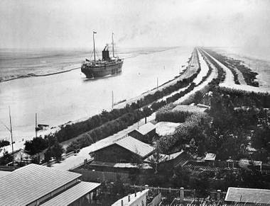 The Suez Canal and the U.S. transcontinental railroad were under construction when Nevada was admitted into the Union.