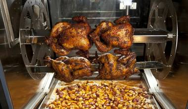 The Latin-tinged food court at Downtown Grand offers excellent rotisserie bird.
