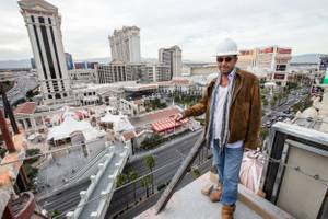 Victor Drai takes in the view from the top of the Cromwell, where his Beach Club and Nightclub will open Memorial Day Weekend.