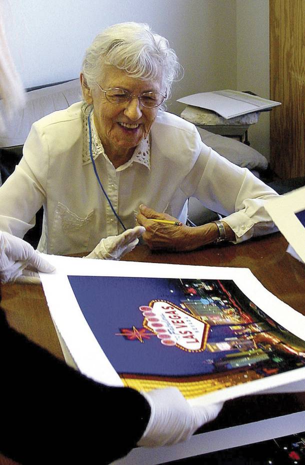 Betty Willis, designer of the Moulin Rouge and Welcome to Fabulous Las Vegas signs.
