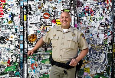 Wordsmith with a badge: Downtown’s resident poet-cop, Harry Fagel.