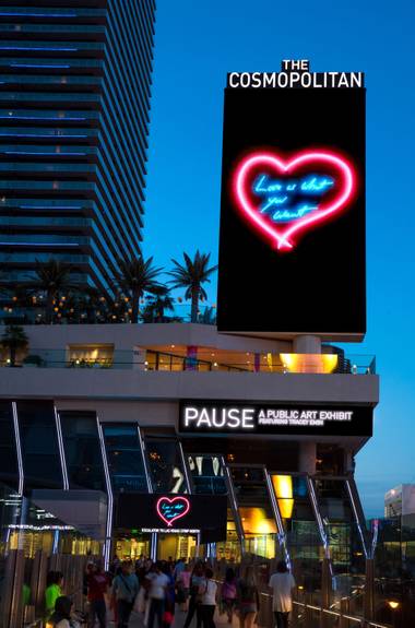 The artist's I Promise to Love You is at the Cosmopolitan