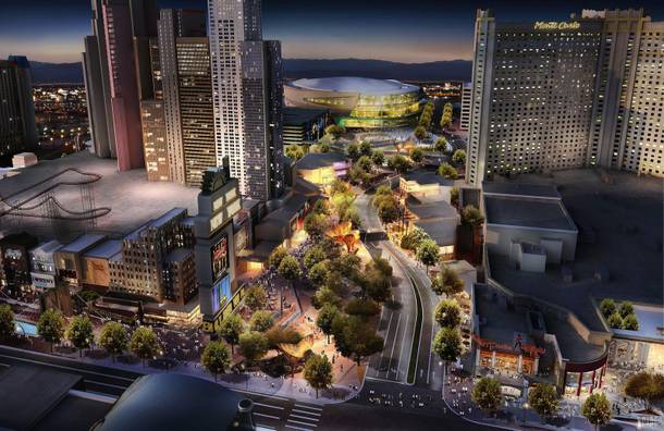 MGM's new project the Park will create a neighborhood environment that encompasses New York-New York and Monte Carlo resorts and the 20,000-seat arena currently in development.