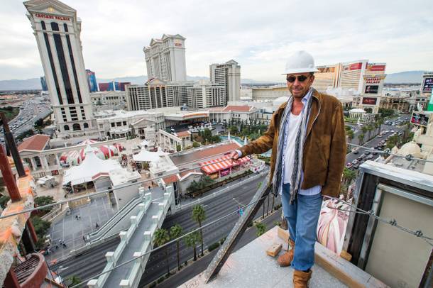 Man of many visions: Drai, overlooking the Strip during the construction of his Beach Club and Nightclub.