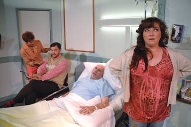 The production at Art Square revolves around a family gathering at a relative's bedside to pay their last respects.