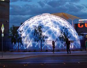 The dome at Container Park.