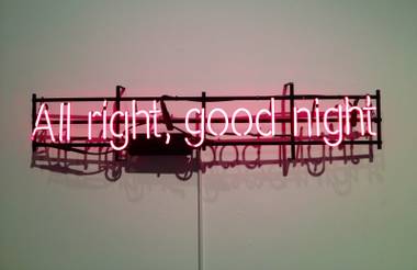 The local artist recreates today's text messages in neon signage.