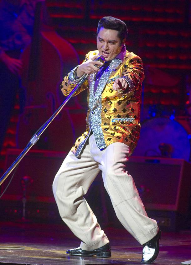 Justin Shandor performs as Elvis Presley in 