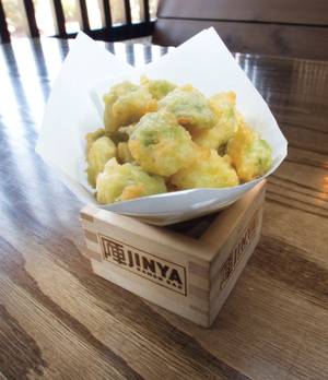 Crispy tempura Brussels sprouts are a perfect snack at Jinya.