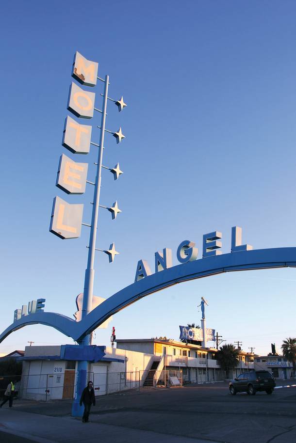 File photo of the Blue Angel prior to the new paint job advertising the nightclub. 