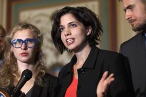 Pussy Riot at the Capitol in Washington D.C. in May discussing human rights violations in Ukraine.