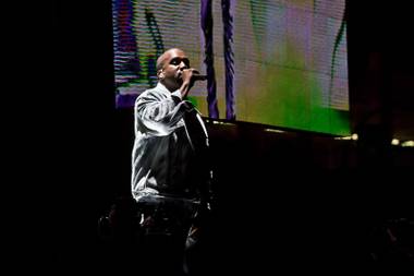 Kanye West closes night one of the 2014 Life Is Beautiful music festival in Downtown Las Vegas, Friday Oct. 24, 2014.